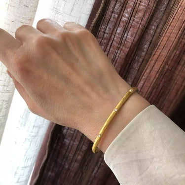 Lika Behar 24K Fusion Gold & Sterling Silver 0.06cttw Diamond Baby Stockholm Cuff