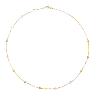 Shy Creation 14Kt Yellow Gold Diamonds By The Yard 0.20cttw Diamond Necklace