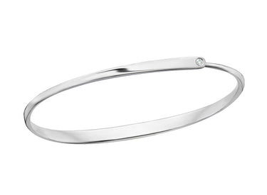 E.L. Designs Sterling Silver 0.03cttw Diamond Icicle Bracelet - Medium