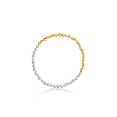 Dee Berkley 4mm Gold Filled & Sterling Silver Beaded Bracelet