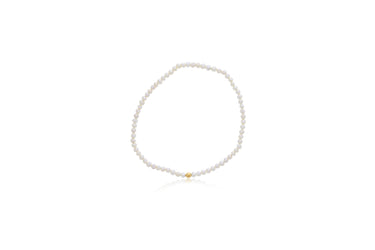 Dee Berkley 2mm Pearl with Gold Filled Finishing Bead Bracelet