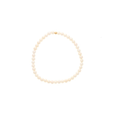 Dee Berkley 4mm Freshwater Cultured Pearl & Gold Filled Finishing Bead Bracelet