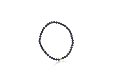 Dee Berkley 4mm Faceted Black Agate Bracelet