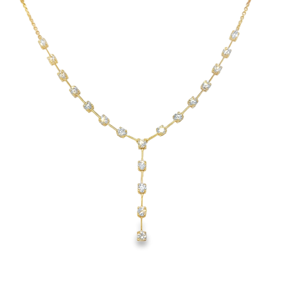 Frederic Sage 18Kt Yellow Gold 1.56cttw Natural Diamond Lariat Necklace