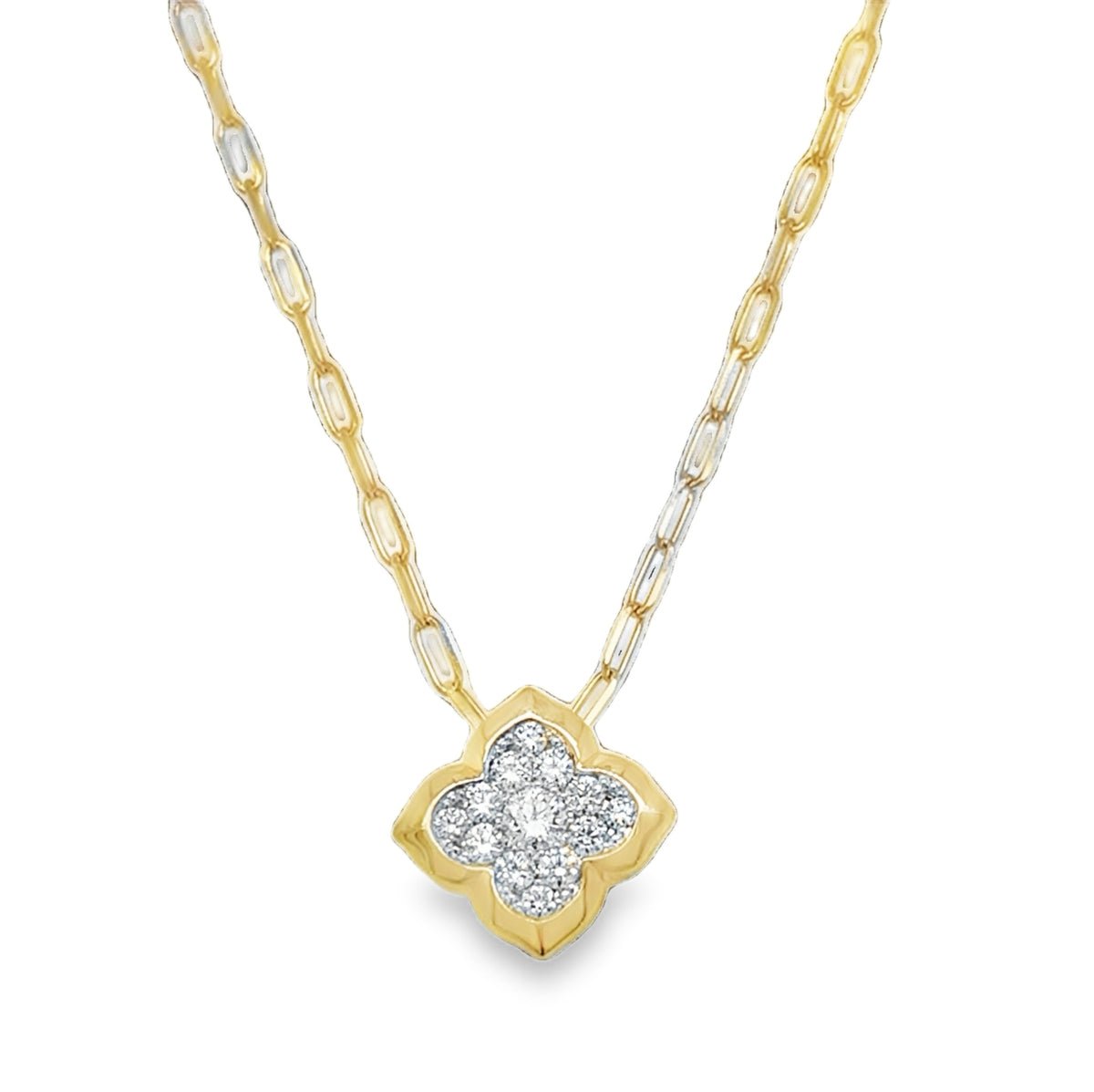 Frederic Sage 14Kt Yellow Gold Jolie Fleur Diamond Pendant