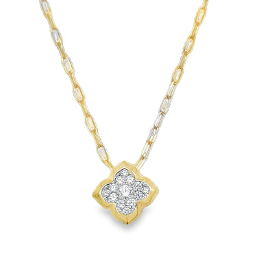 Frederic Sage 14Kt Yellow Gold Jolie Fleur Diamond Pendant