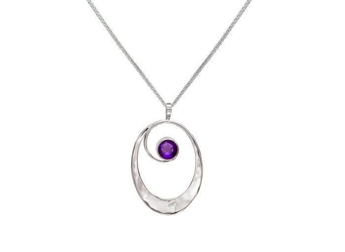 E.L. Designs Sterling Silver Amethyst Sophia Pendant