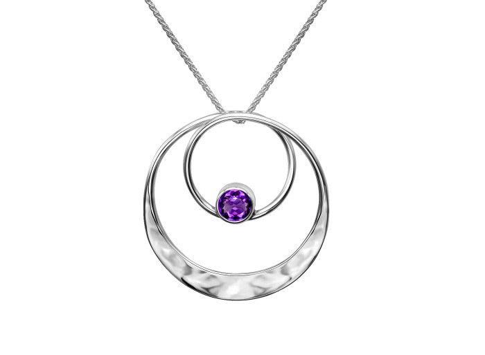 E.L. Designs Sterling Silver Juliet Amethyst Necklace