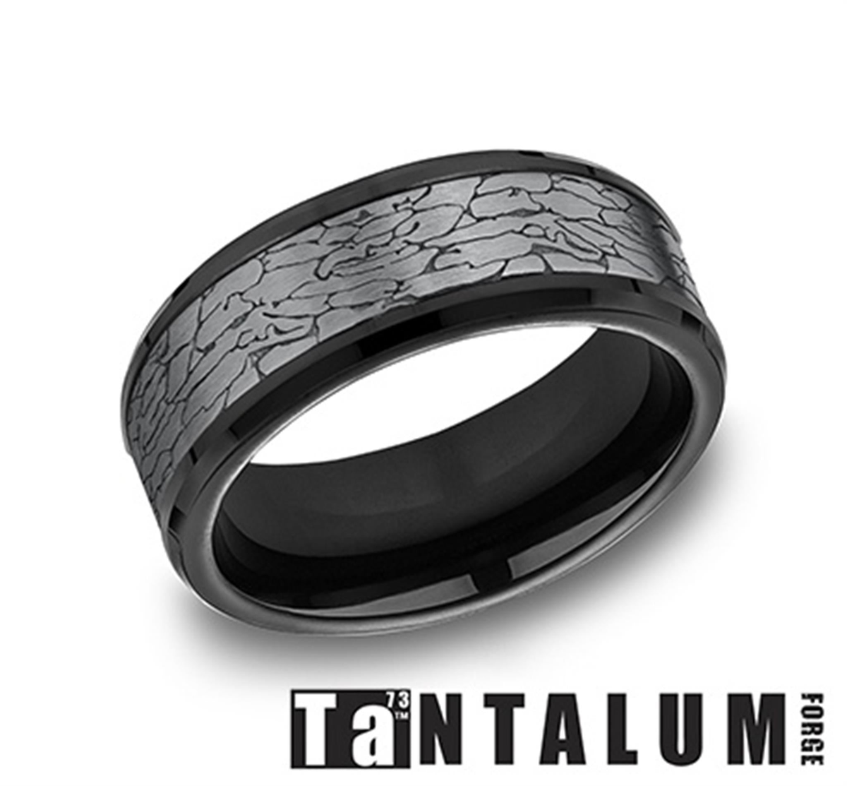 Tantalum Engraved Wedding Band