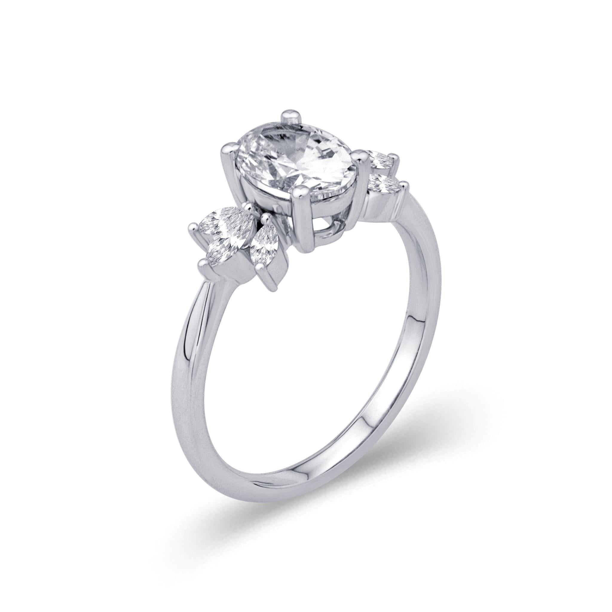 White gold hot sale ring setting