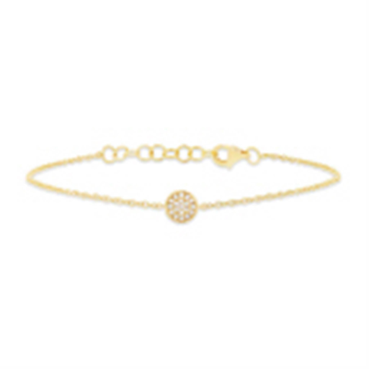 Shy Creation Gold Pave Diamond Bracelet