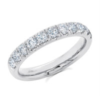 14Kt White Gold Prong Set Wedding Ring With 1.00cttw Natural Diamonds