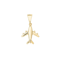 14Kt Yellow Gold Airplane Pendant