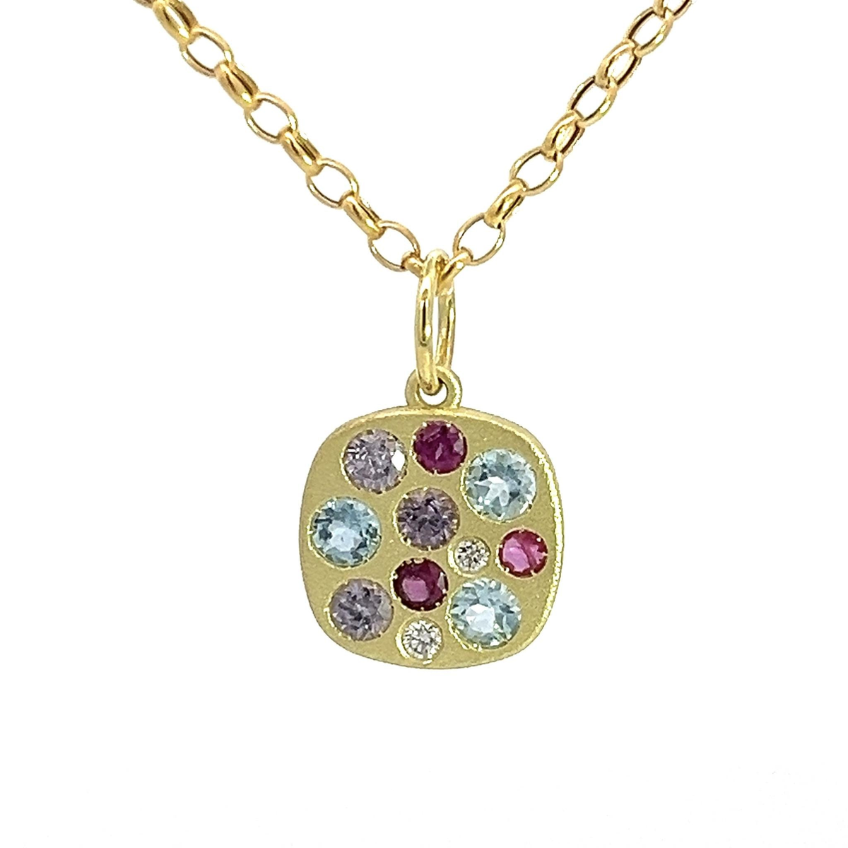 Lauren K. 18Kt Yellow Gold Multi-Colored Gemstone Pendant