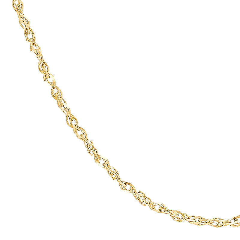 14Kt Yellow Gold 1.15mm 16" Singapore Chain Necklace