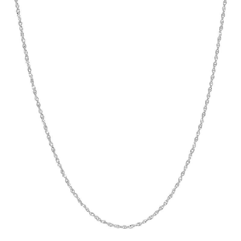 14Kt White Gold 1.15mm 16" Singapore Chain Necklace