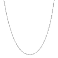 14Kt White Gold 1.15mm 16" Singapore Chain Necklace