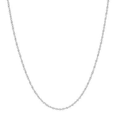 14Kt White Gold 1.15mm 16" Singapore Chain Necklace