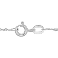 14Kt White Gold 1.15mm 16" Singapore Chain Necklace