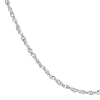 14Kt White Gold 1.15mm 16" Singapore Chain Necklace