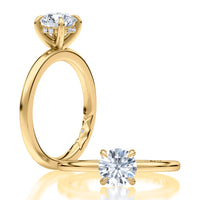 A. Jaffe Hidden Halo Solitaire Engagement Ring in 14K Yellow Gold