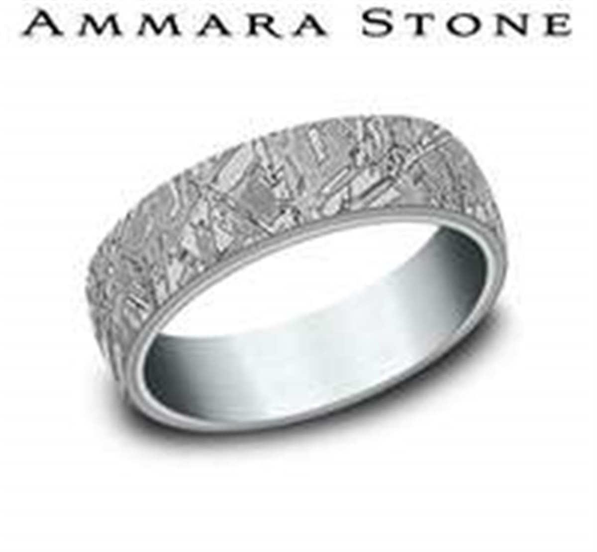 Tantalum  14Kt Gray  White Ammara Stone Band