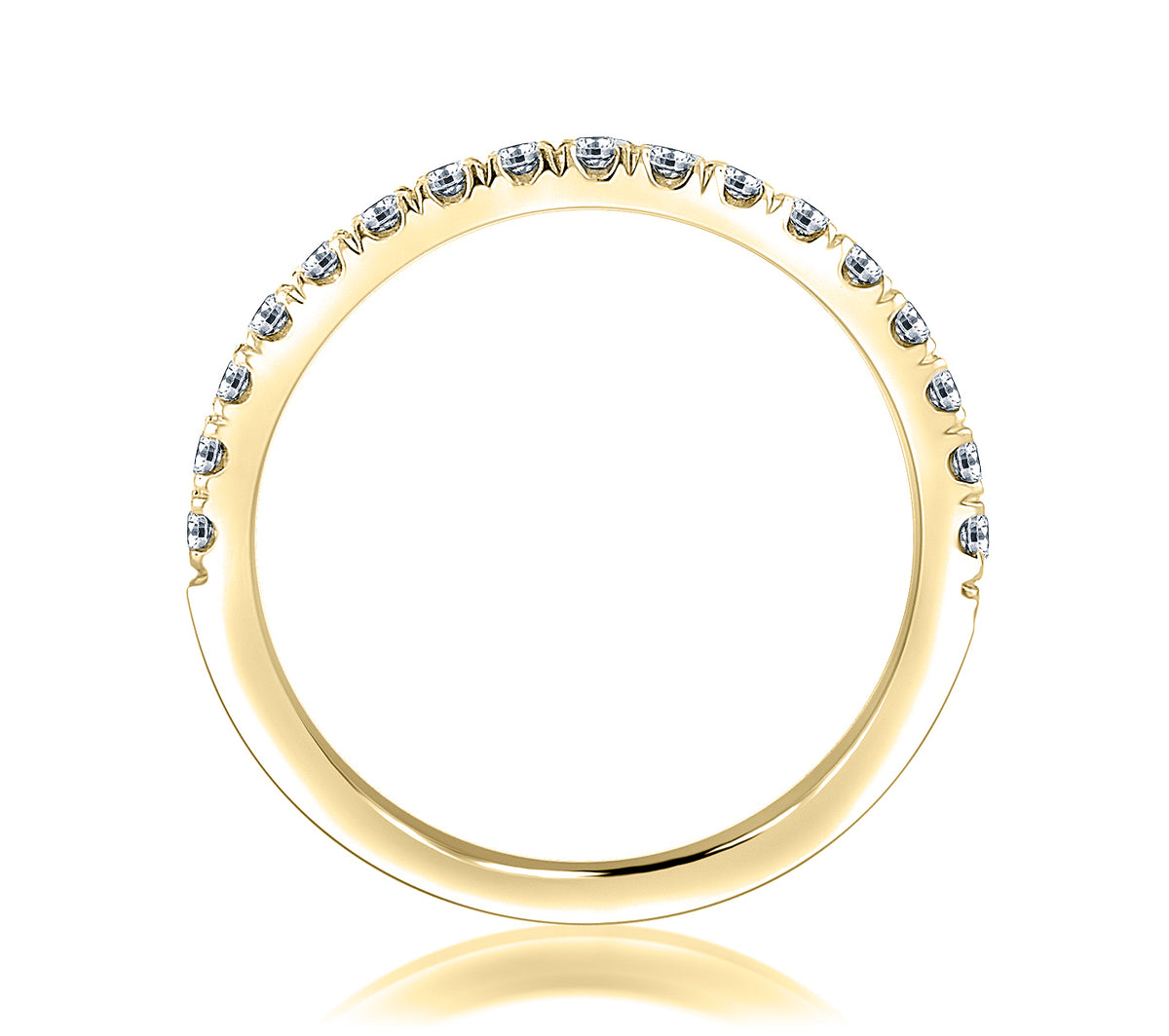 A.Jaffe Classic 0.15cttw Diamond Anniversary Band in 14Kt Yellow Gold
