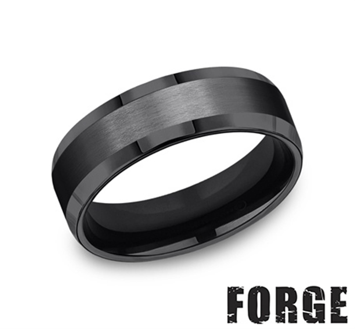 Tantalum Gray Engraved Wedding Band