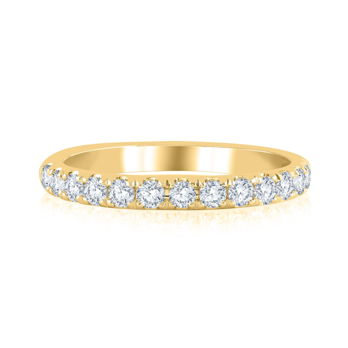 14Kt Yellow Gold  Engagement Set  With 1.56ct Round Lab-Grown Diamond