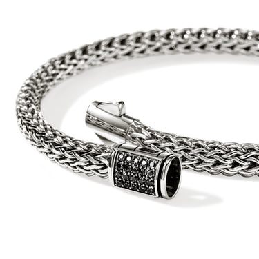 John Hardy Sterling Silver 5mm Treated Black Sapphire Icon Bracelet