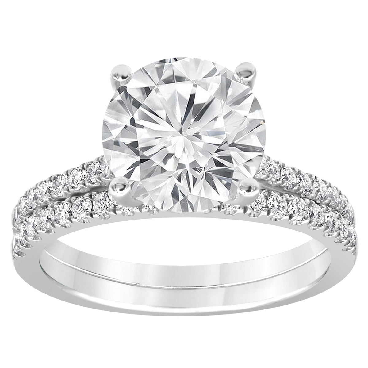 Lasker's Big Rocks Lab-Grown Diamond Collection14Kt Engagement Set With 2.00ct Lab-Grown Center Diamond