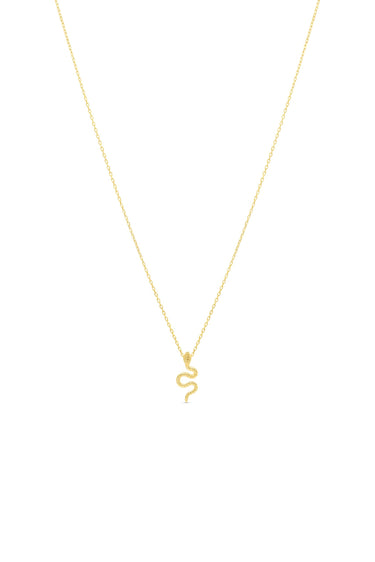 Bella Gold Collection 10Kt Yellow Gold Snake Necklace on Adjustable 18" Cable Chain