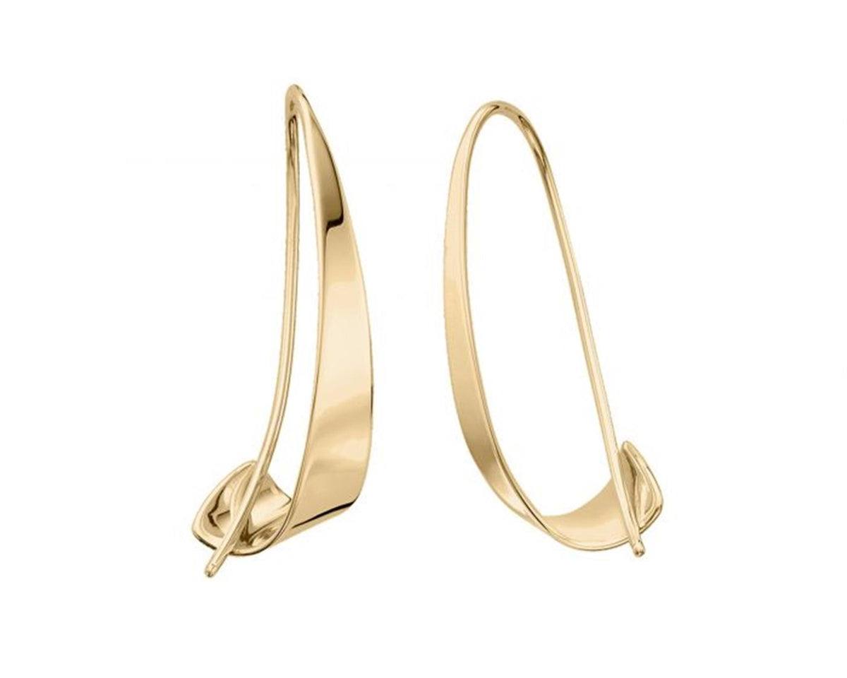 E.L. Designs 14Kt Gold Windswept Earrings