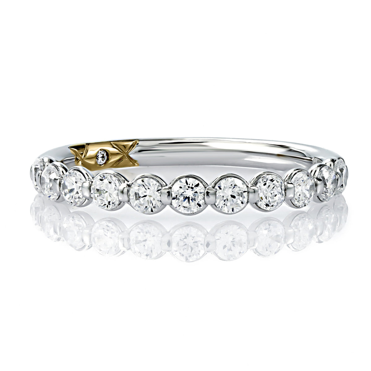 A.Jaffe Lotus Collection Half-Eternity 0.55ctw Diamond Wedding Band