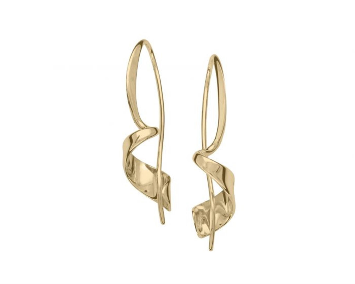 E.L. Designs Gold Corkscrew Earrings