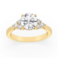 Lasker's Big Rocks 14Kt Yellow Gold Ring With Lab-Grown Center Diamond