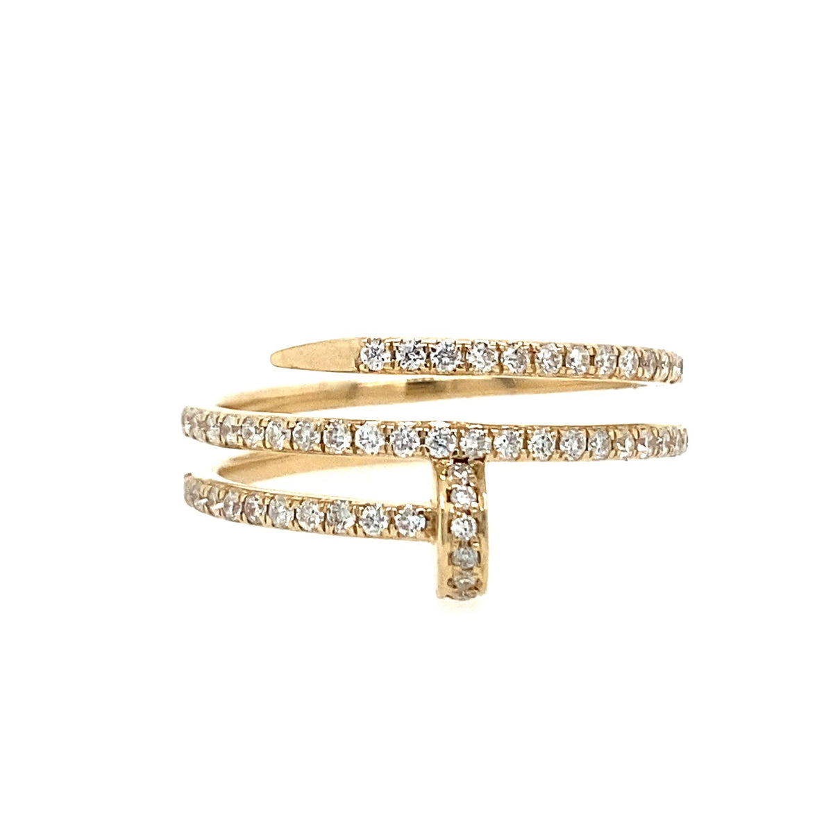 14Kt Yellow Gold Contemporary Fashion Ring With 0.40cttw Natural Diamonds