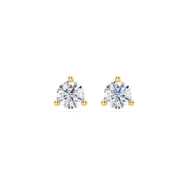 14K Yellow Gold Martini Stud Earrings with 1.00cttw Diamonds