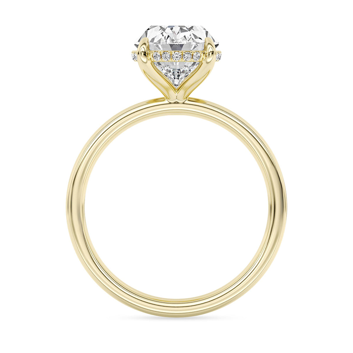 Lasker's Big Rocks Collection 14Kt Yellow Gold Solitaire Ring With 3.08ct Lab-Grown Diamond Center