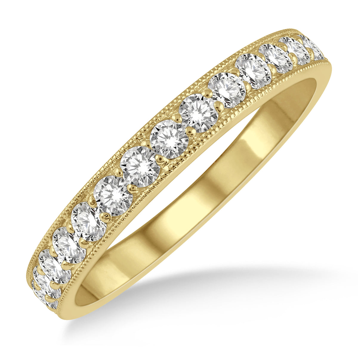 14Kt Yellow Gold Milgrain 0.50cttw Diamond Anniversary Band