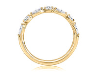 A.Jaffe Alternating Marquise & Round 0.43cttw Diamond Anniversary Band in 14Kt Yellow Gold