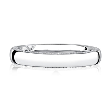 A.Jaffe Shared Prong Bright Polished Wedding Band
