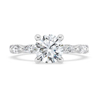 Pure Lasker Platinum Collection Ring with 0.50cttw Natural Marquise Diamonds