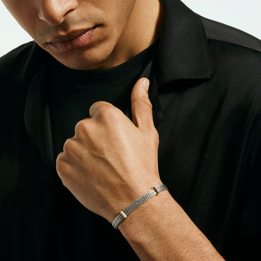 John Hardy Sterling Silver & 14Kt Yellow Gold Bar 6mm Icon Link Bracelet