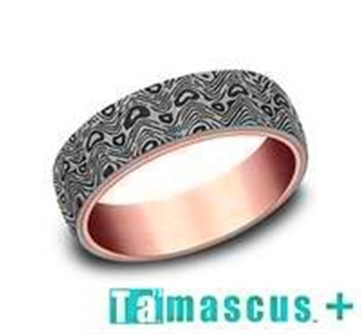 Tantalum  14Kt Gray  Rose Ammara Stone Band