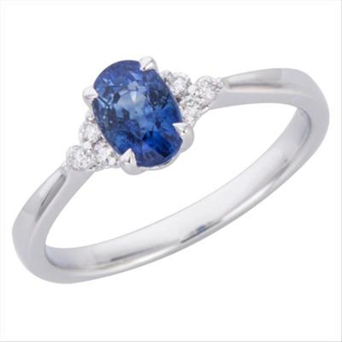 18Kt White Gold Ring With .91ct Sapphire