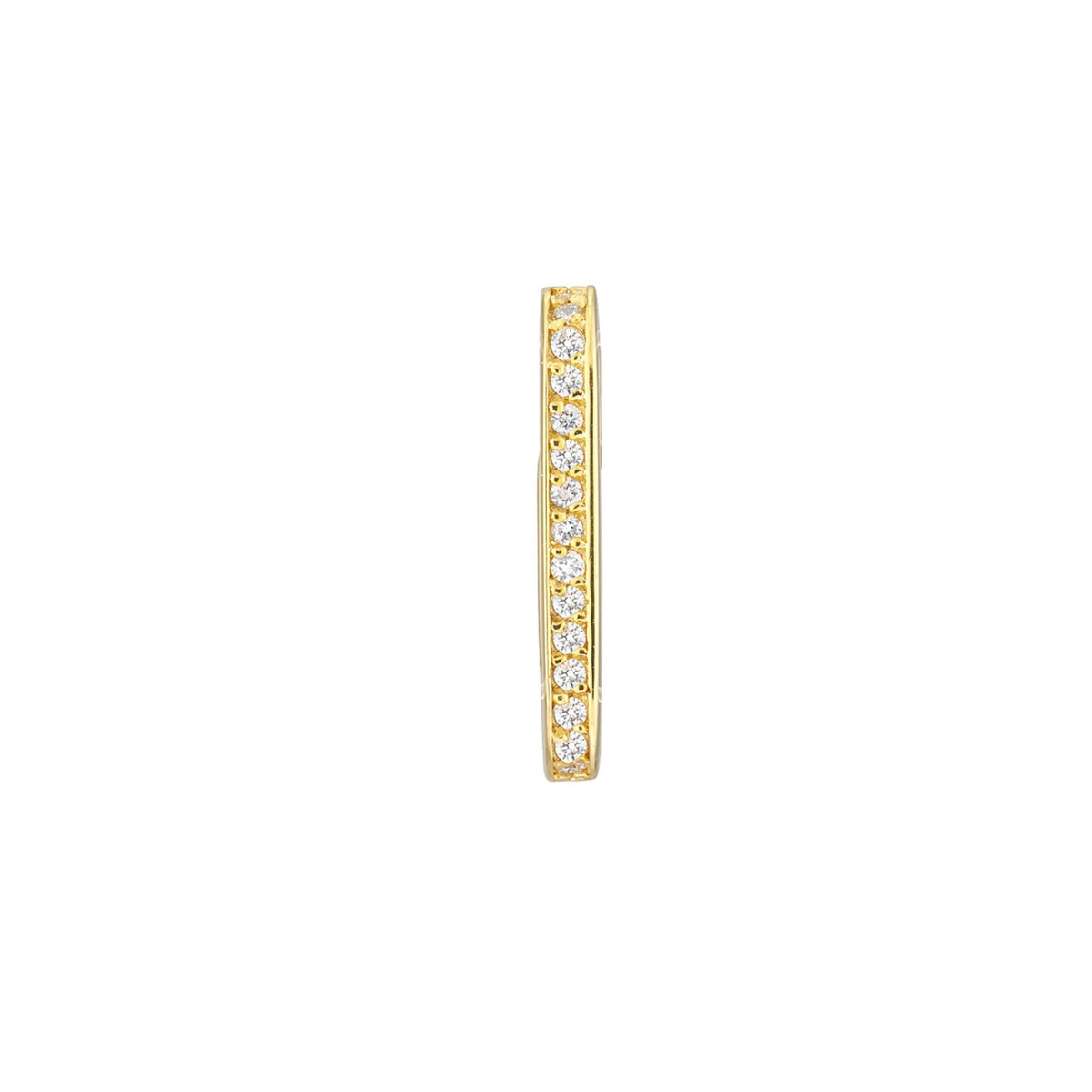 14Kt Yellow Gold Diamond Paper Clip Push Lock