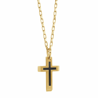 Italgem Steel Stefano Cross Necklace