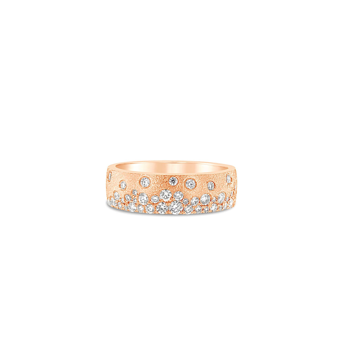 Confetti Collection 14Kt Rose Gold Band  With .44cttw Natural Diamonds