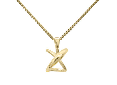 E.L. Designs 14Kt Yellow Gold Secret Heart Pendant on 18" Wheat Chain